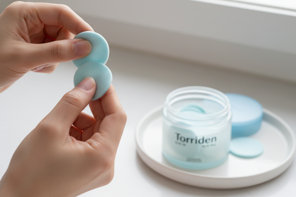 Applica il trattamento viso Torriden